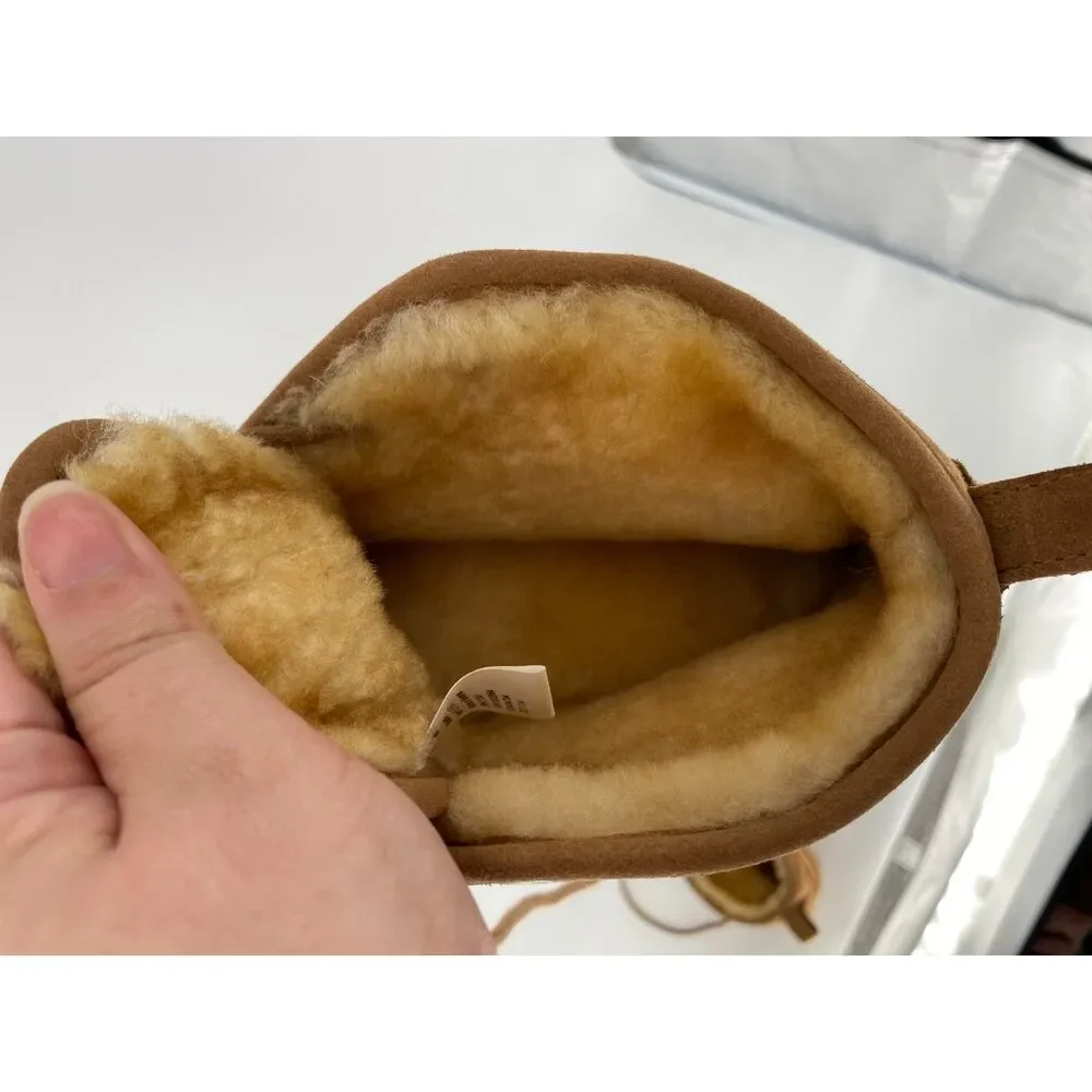 L.L. Bean Wicked Good Lodge Chukka Boots Mens 10 Med Suede Shearling Moccasin